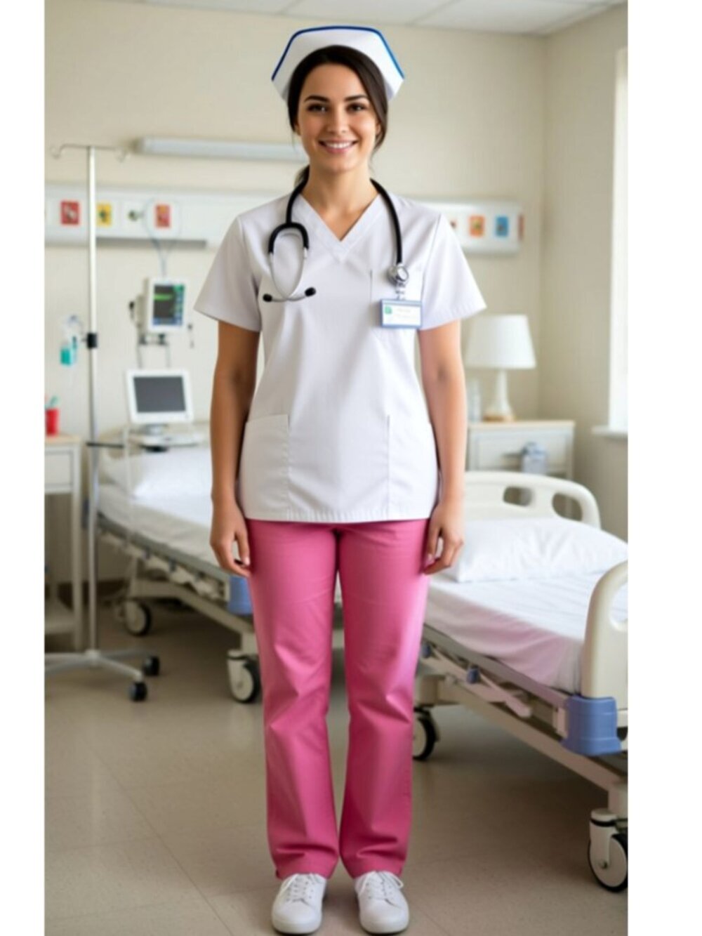 Code Happy Scrubs, coral/pink Size M (E18)